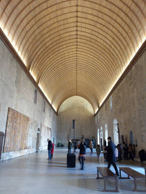 Feasting hall in the Palais des Papes, the Palace of the Popes in Avignon.