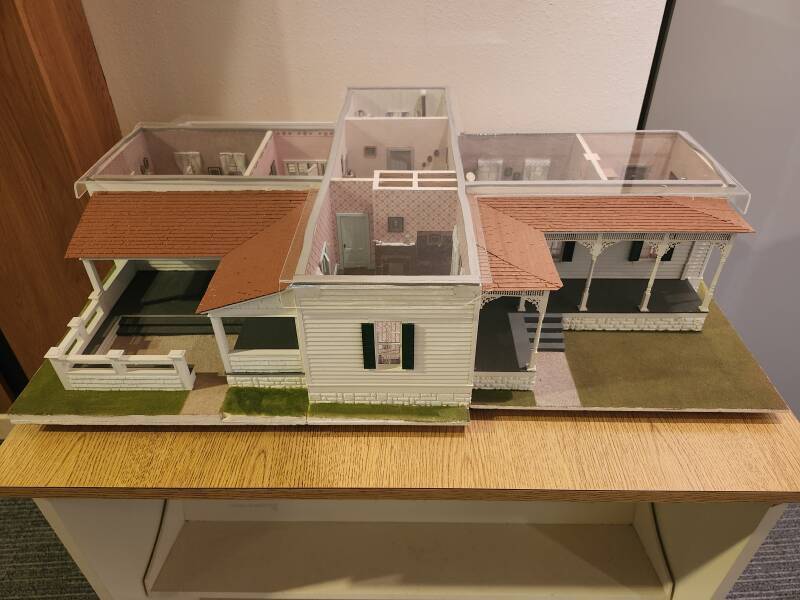Scale model of Lyndon Johnson's boyhood home in Johnson City, Texas.