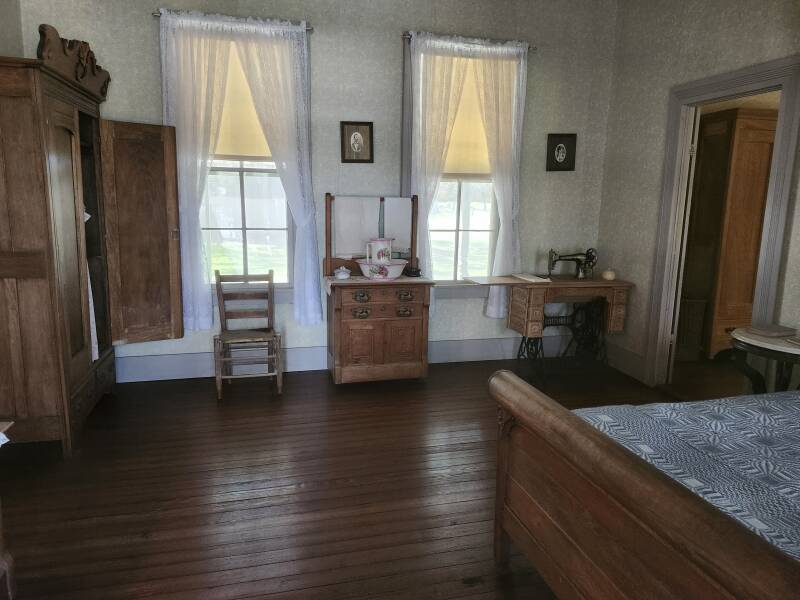 Parents' room in Lyndon Johnson's boyhood home in Johnson City, Texas.