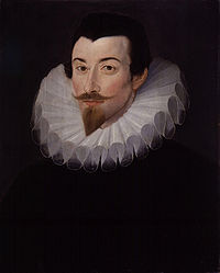 Portrait of Sir John Harington (1561-1612) by Hieronimo Custodis about 1590-1593.