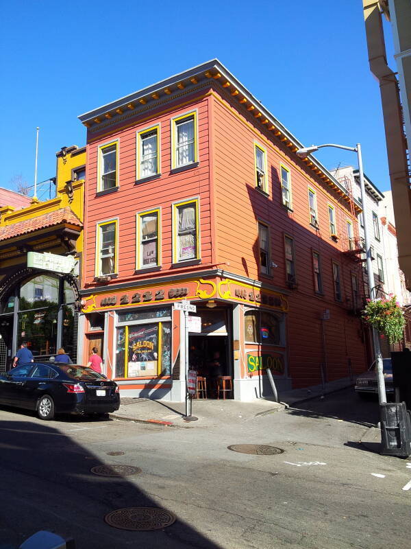 Exterior of The Saloon at 1232 Grant Avenue in the North Beach area of San Francisco.