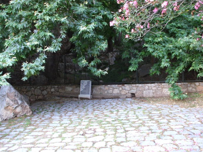 The spring of the Castalian Fountain at Delphi.