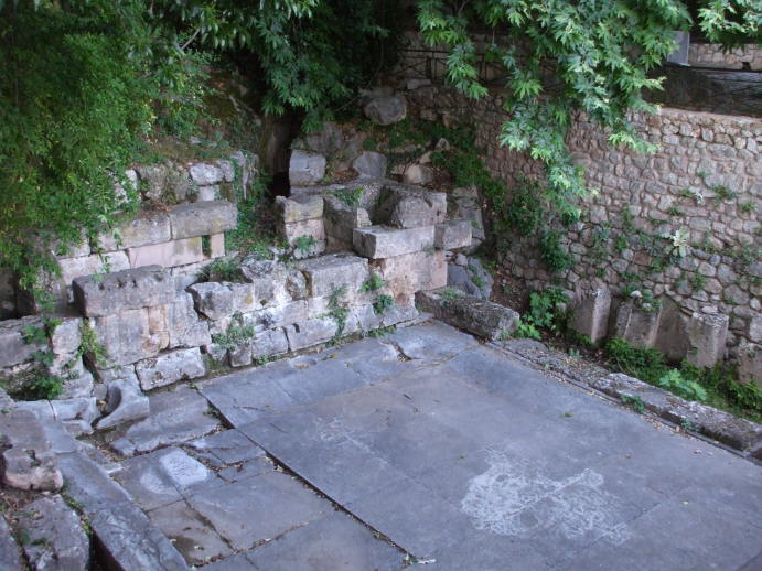 The Castalian Bath at Delphi.