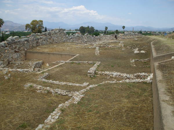 A view north from the palace of Tiryns.