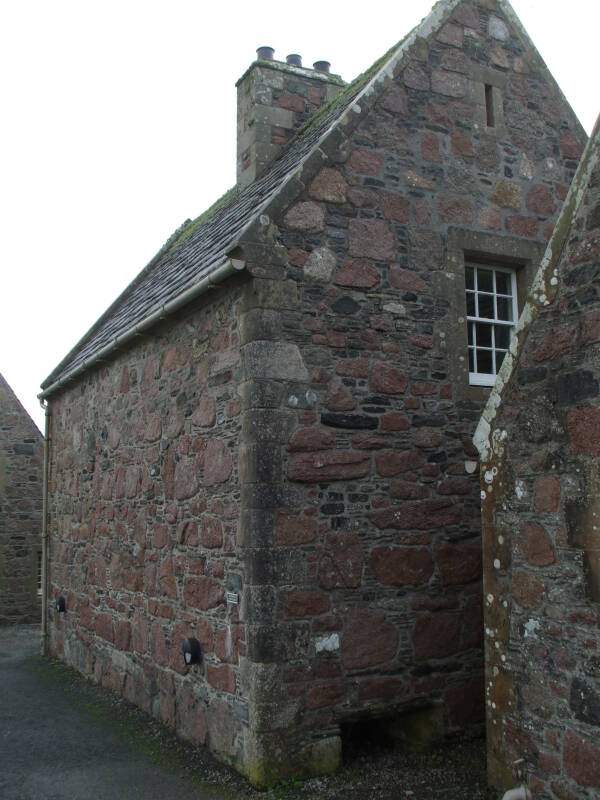Reredorter or monastic latrine at the Cathedral on the Isle of Iona in Scotland.