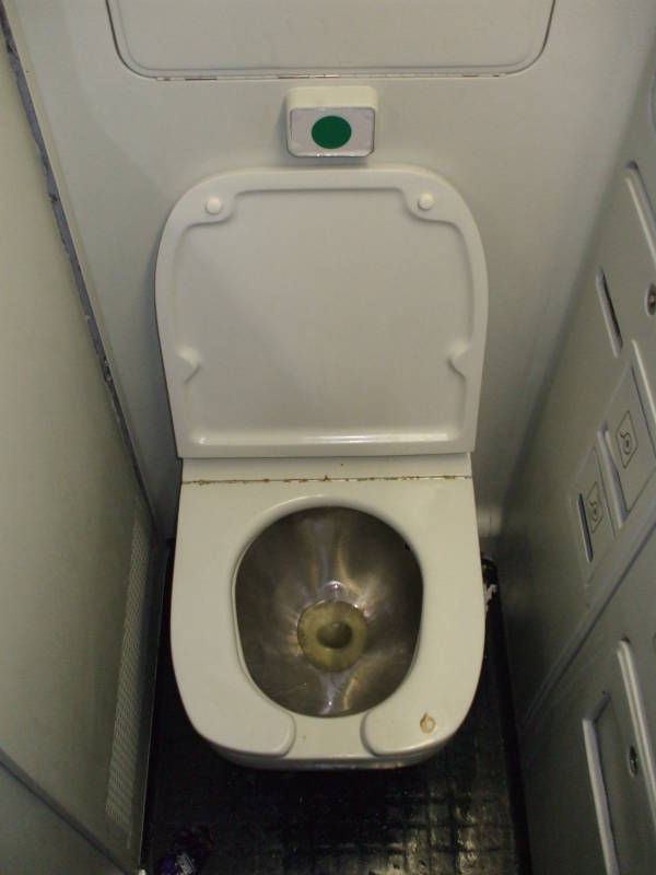 Toilet on an Italian train.