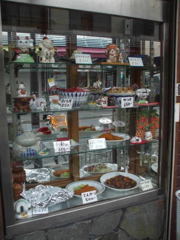 Replica food store in Kappabashi-dori or Kitchen Town district of Tokyo.