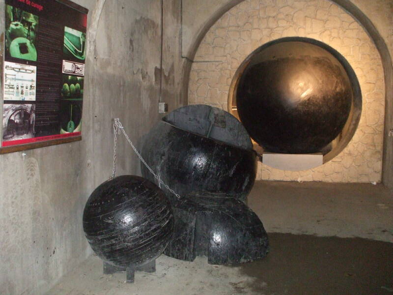 Sewer cleaning balls.