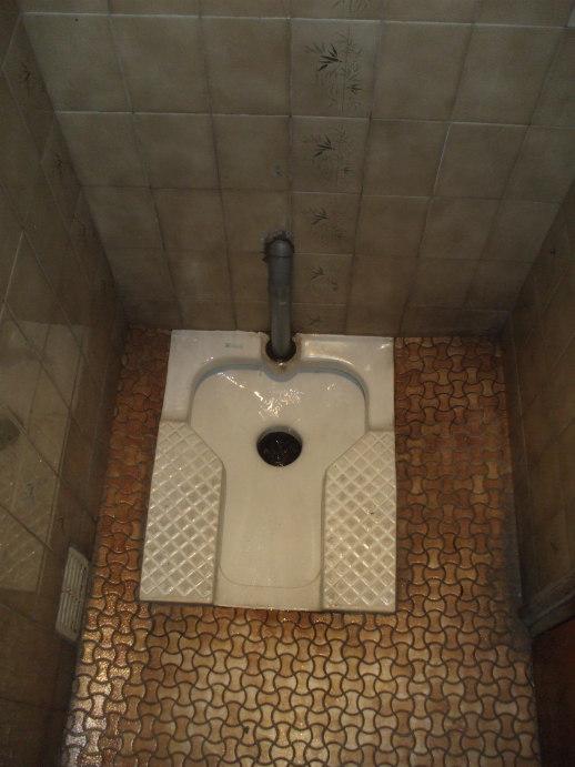 Squat toilet in a brasserie in France.