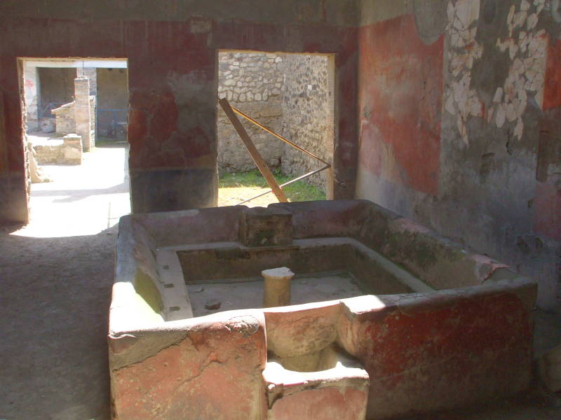 Wool fulling facility at Pompeii.