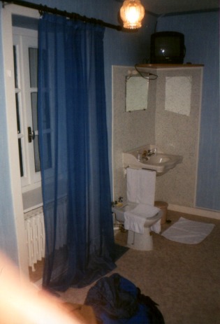 Bidet in a hotel room in Pontorson, France.