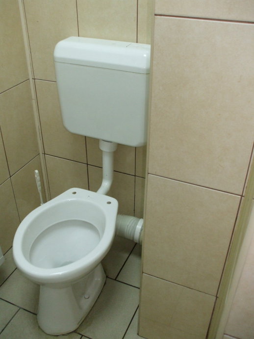 Public toilet in Unirea Department Store in Bucharest, Romania.