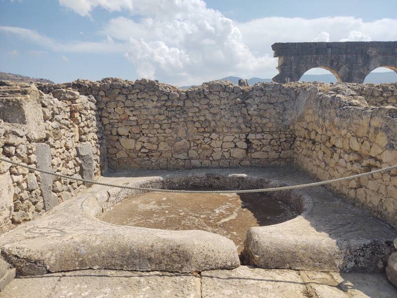 Large basin in the House of the Labors of Hercules at Volubilis.
